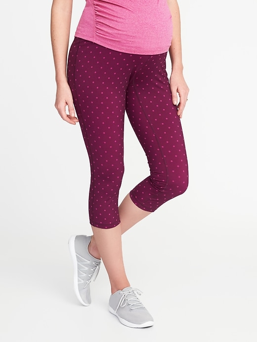 View large product image 1 of 3. Maternity High-Rise Compression Crops