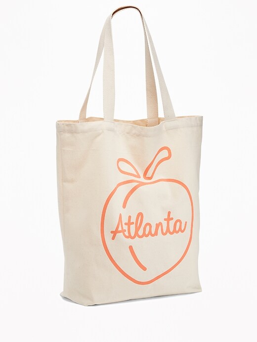 View large product image 1 of 1. Atlanta-Graphic Canvas Tote for Women