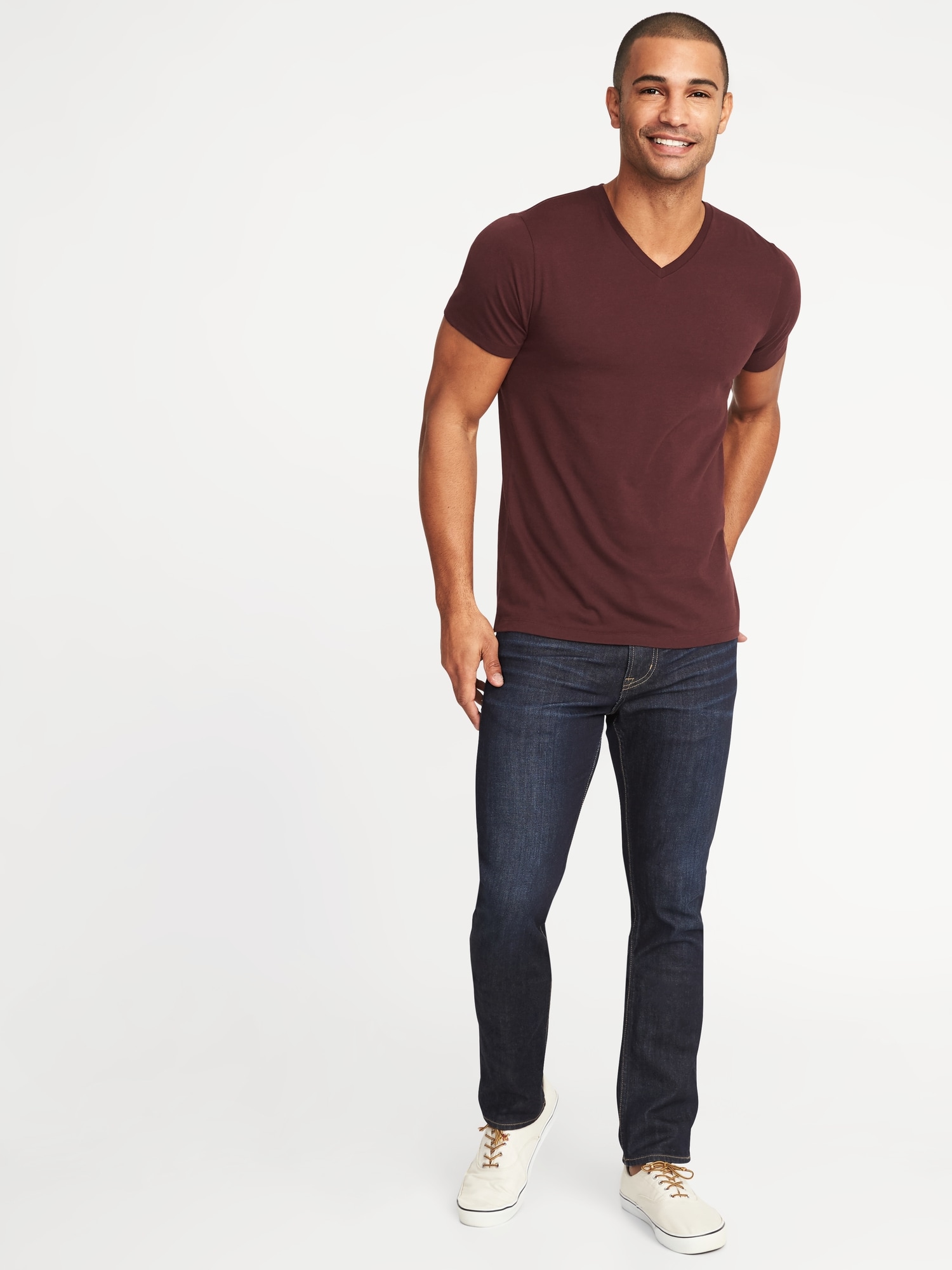 Soft-Washed Perfect-Fit V-Neck Tee for Men | Old Navy