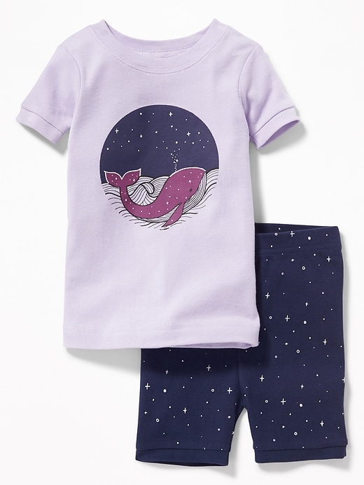 View large product image 1 of 1. Whale-Graphic Sleep Set for Toddler & Baby
