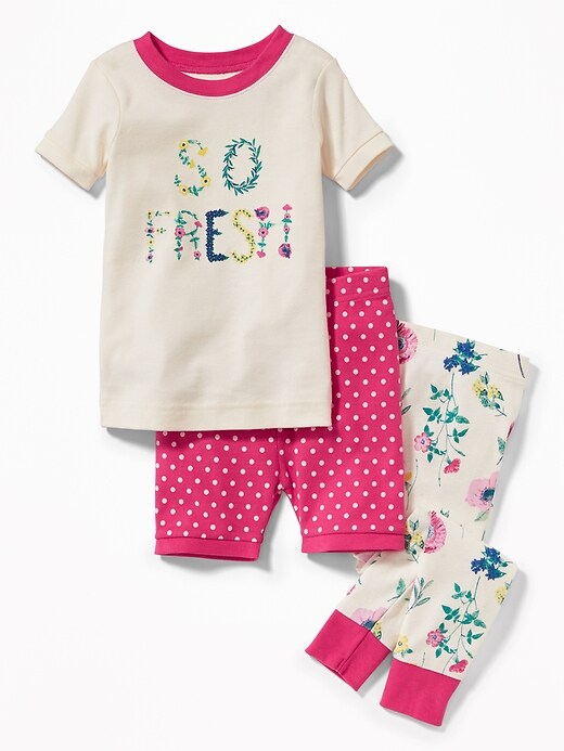 View large product image 1 of 1. 3-Piece "So Fresh" Graphic Sleep Set for Toddler & Baby