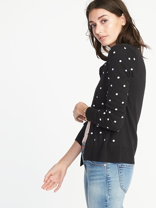 Image number 1 showing, Classic Crew-Neck Cardi for Women