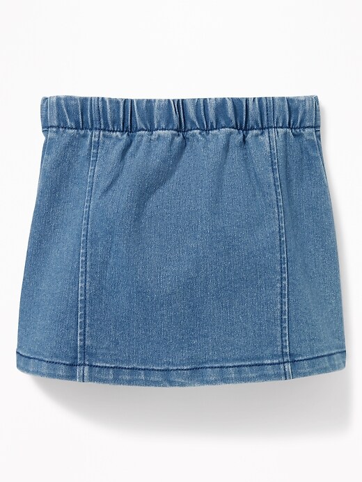 View large product image 2 of 2. Button-Front Denim Mini for Toddler Girls