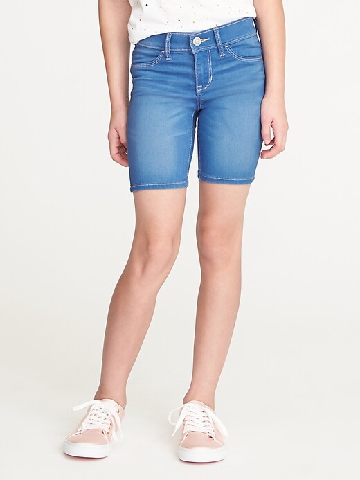 View large product image 1 of 3. Ballerina 360&#176 Stretch Jean Bermuda Shorts for Girls