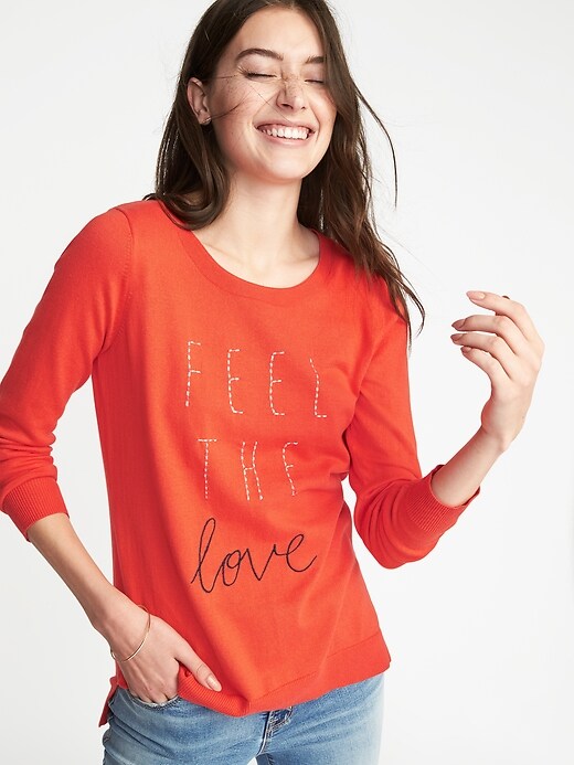 View large product image 1 of 1. Classic Crew-Neck Sweater for Women