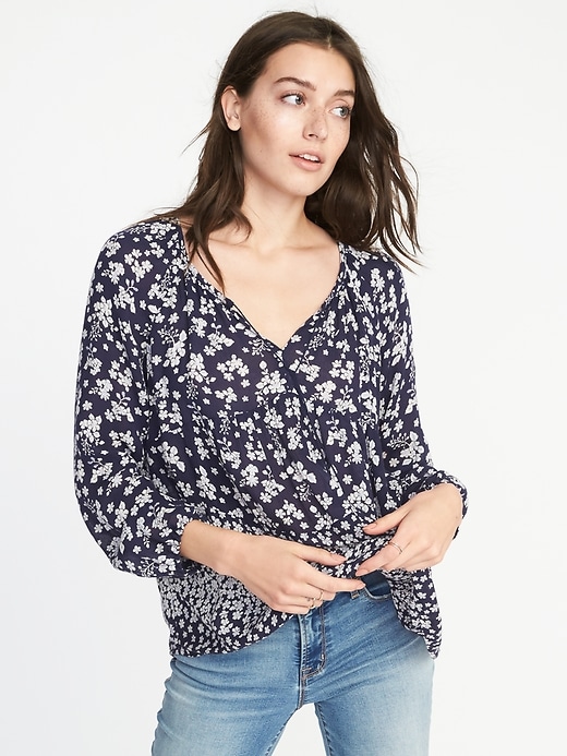 Floral-Print Boho Swing Top for Women | Old Navy