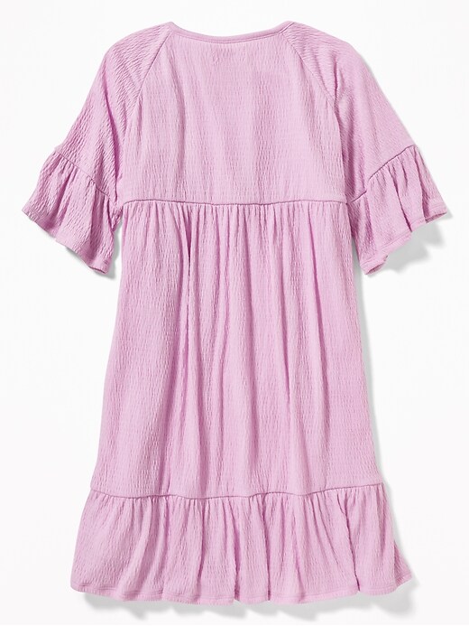 View large product image 2 of 3. Tiered Bell-Sleeve Swing Dress for Girls