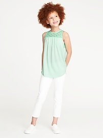 View large product image 3 of 3. Eyelet-Yoke Jersey Tunic for Girls