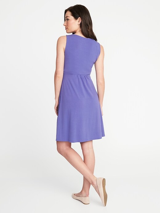 Image number 2 showing, Maternity Sleeveless Cross-Front Dress