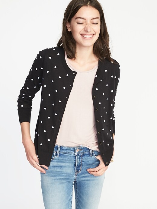 Image number 4 showing, Classic Crew-Neck Cardi for Women