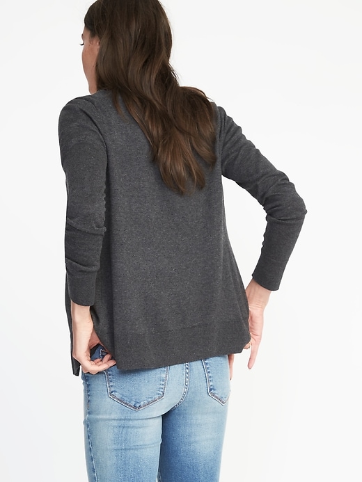 Image number 2 showing, Button-Front V-Neck Cardi for Women