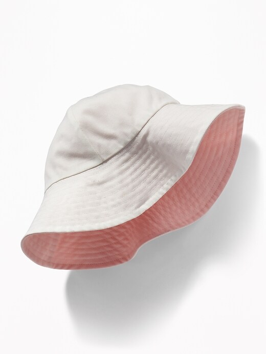 View large product image 2 of 2. Reversible Canvas Sun Hat for Toddler Girls