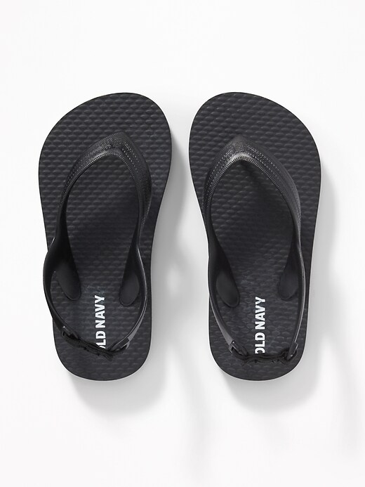 View large product image 1 of 1. Solid-Color Flip-Flops for Toddler Boys