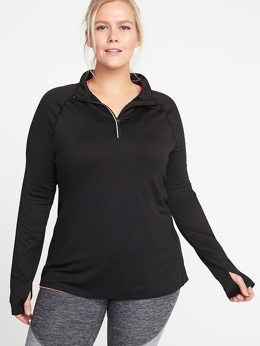 Image number 1 showing, Plus-Size 1/4-Zip Performance Pullover