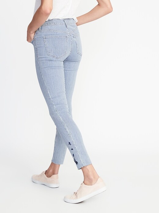 Image number 2 showing, Mid-Rise Rockstar Raw-Edge Ankle Jeans for Women
