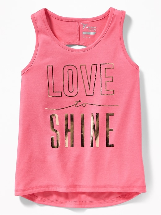 Graphic Twist-Back Performance Tank for Girls | Old Navy