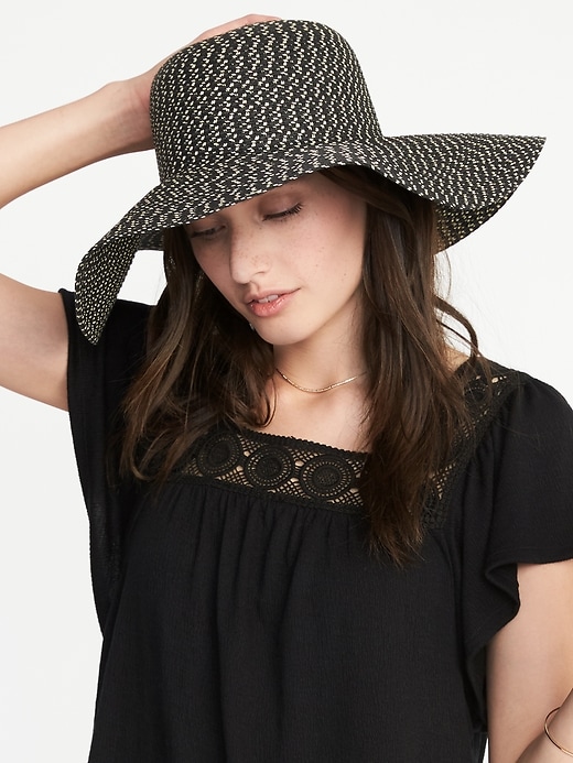 View large product image 1 of 2. Floppy Straw Sun Hat for Women