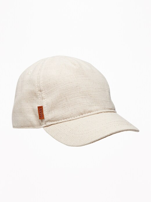 View large product image 1 of 1. Linen-Blend Baseball Cap for Toddler Boys & Baby