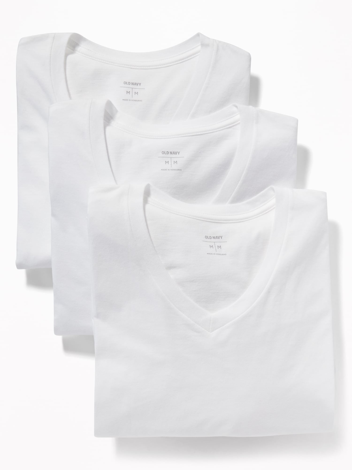 Old Navy Go-Dry V-Neck T-Shirt 3-Pack white. 1
