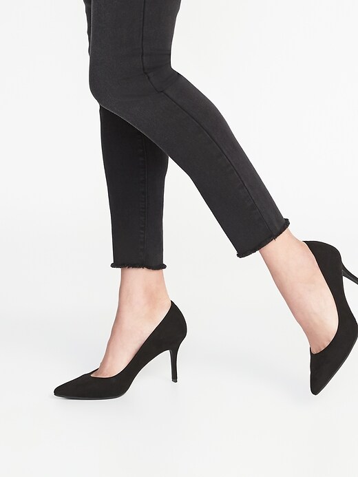 Image number 2 showing, Sueded High-Heel Pumps for Women