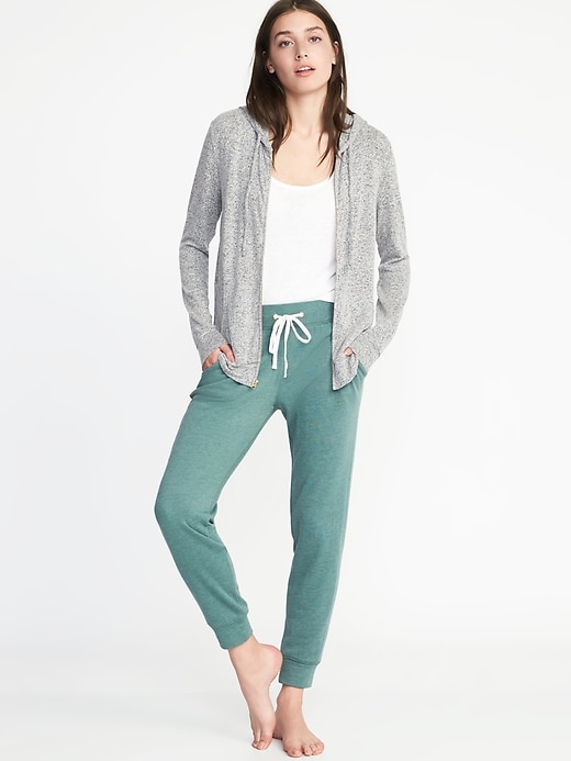 Image number 3 showing, Relaxed Plush-Knit Sleep Hoodie for Women