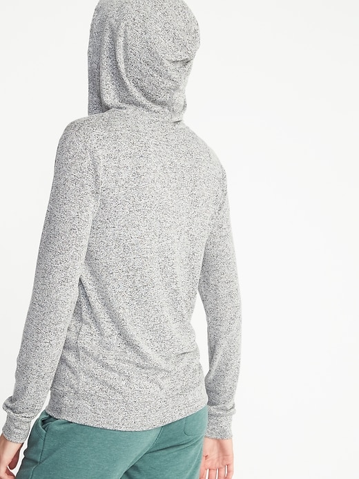 Image number 2 showing, Relaxed Plush-Knit Sleep Hoodie for Women