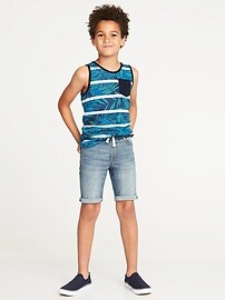 View large product image 3 of 3. Striped Printed Pocket Tank For Boys