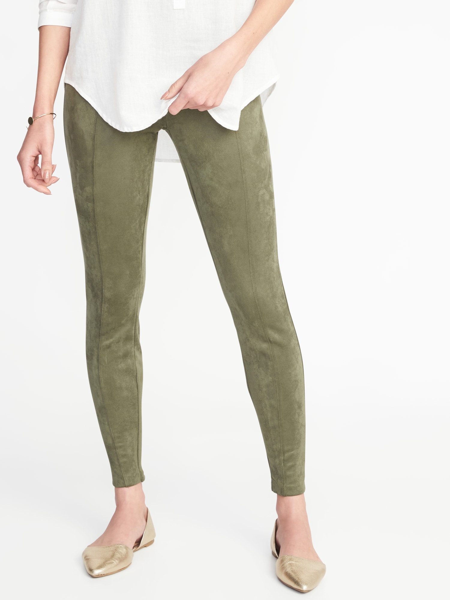High-Waisted Stevie Metallic Ponte-Knit Pants for Women, Old Navy