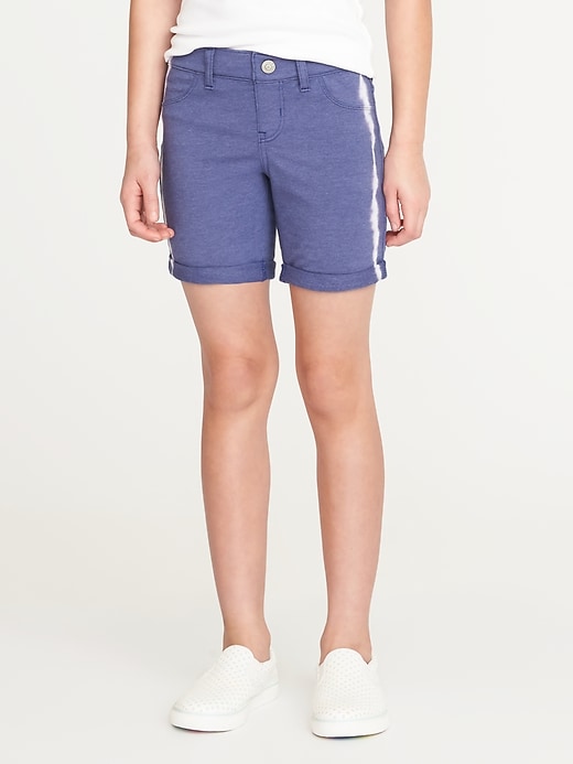 View large product image 1 of 1. French-Terry Dip-Dye Midi Shorts For Girls