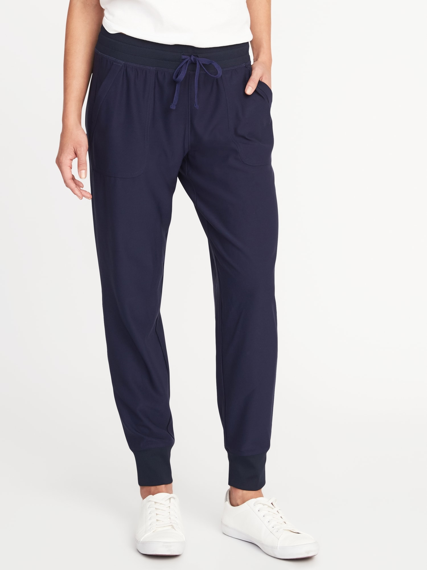 Mid-Rise Knit-Waist Performance Joggers for Women