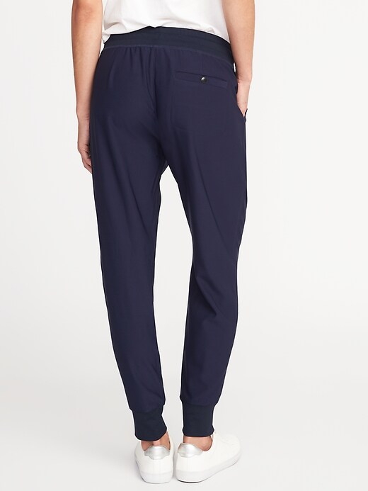 View large product image 2 of 2. Mid-Rise Knit-Waist Performance Joggers for Women