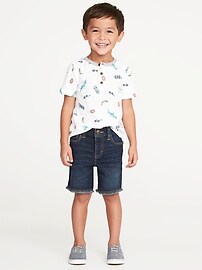 View large product image 3 of 3. Built-In Flex Denim Cut-Offs for Toddler Boys