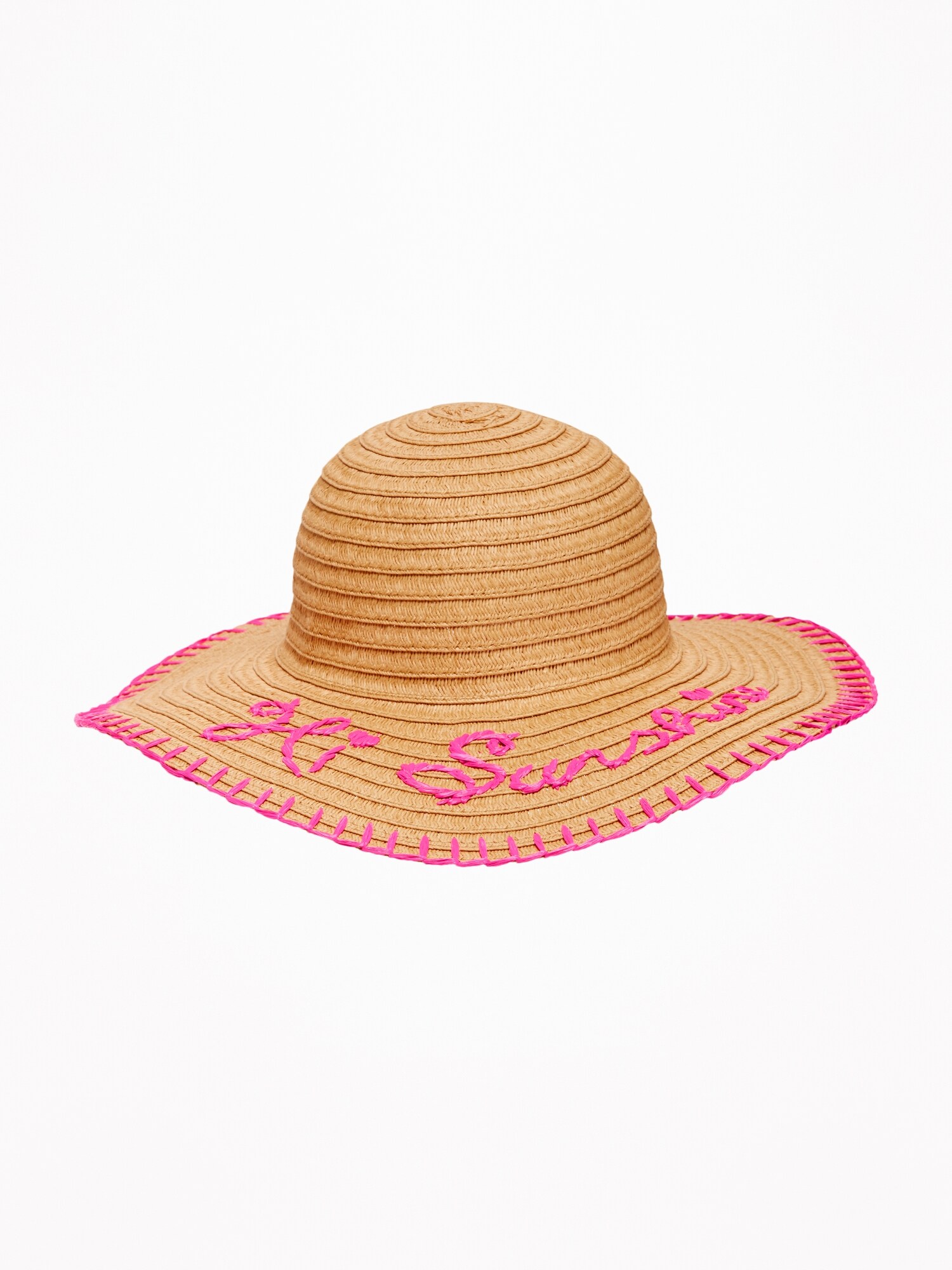 "Hi, Sunshine" Floppy Straw Sun Hat for Girls Old Navy