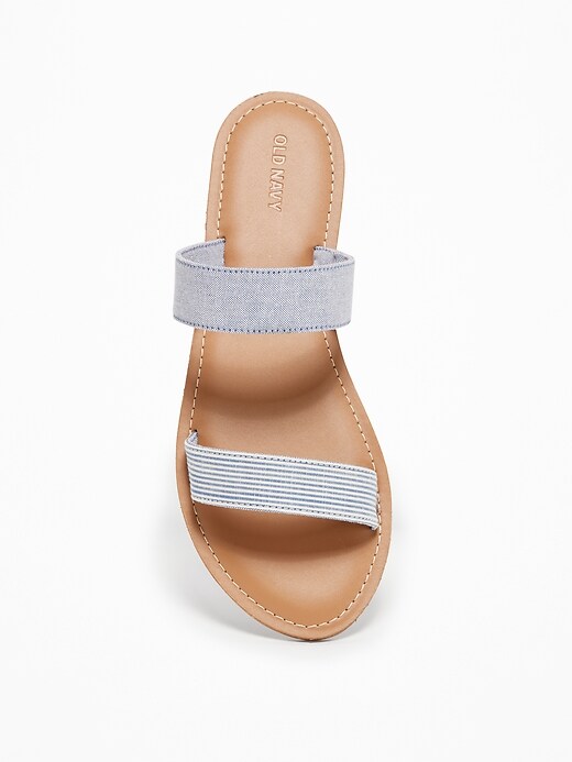 Image number 3 showing, Chambray Double-Strap Sandals for Women