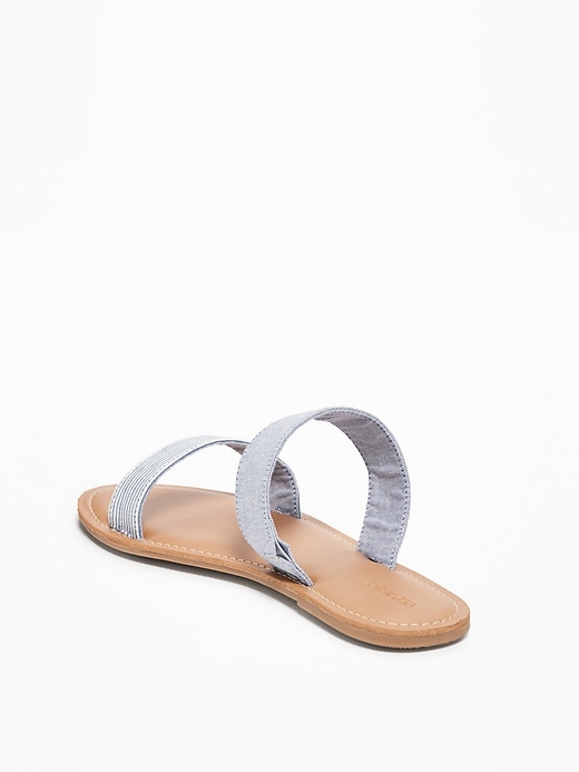 Image number 4 showing, Chambray Double-Strap Sandals for Women