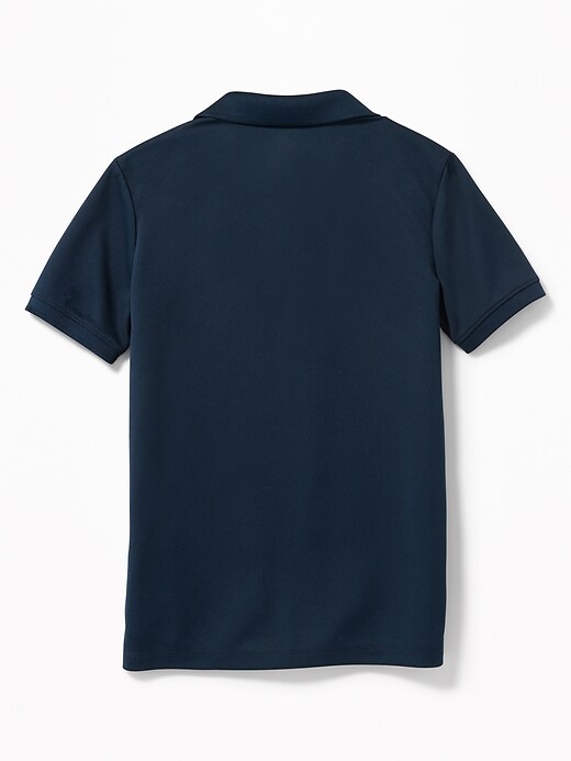 View large product image 2 of 3. Moisture-Wicking Uniform Polo for Boys