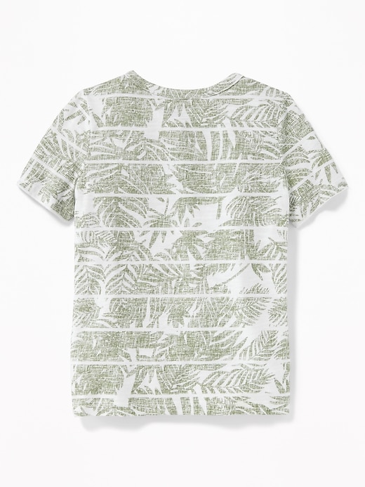 View large product image 2 of 2. Slub-Knit Tropical-Print Henley for Toddler Boys