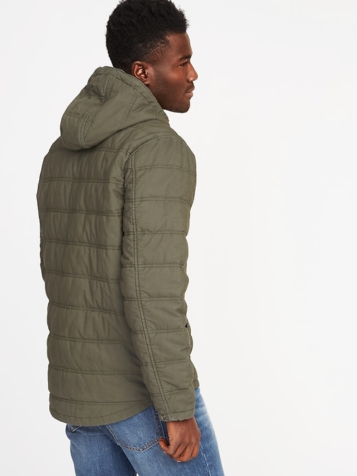 Image number 2 showing, Quilted-Poplin Hooded Jacket for Men