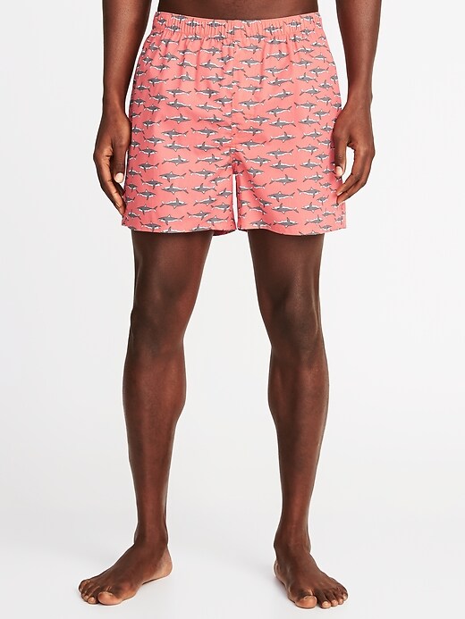 View large product image 1 of 2. Printed Poplin Boxers