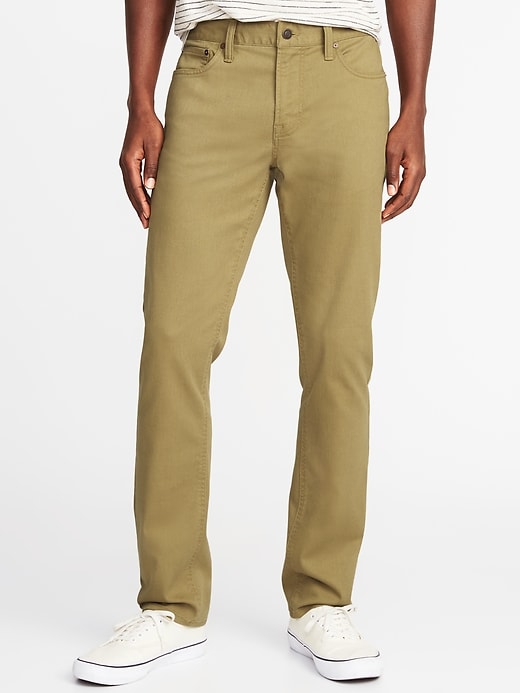 View large product image 1 of 1. Slim Built-In Flex All-Temp Twill Five-Pocket Pants