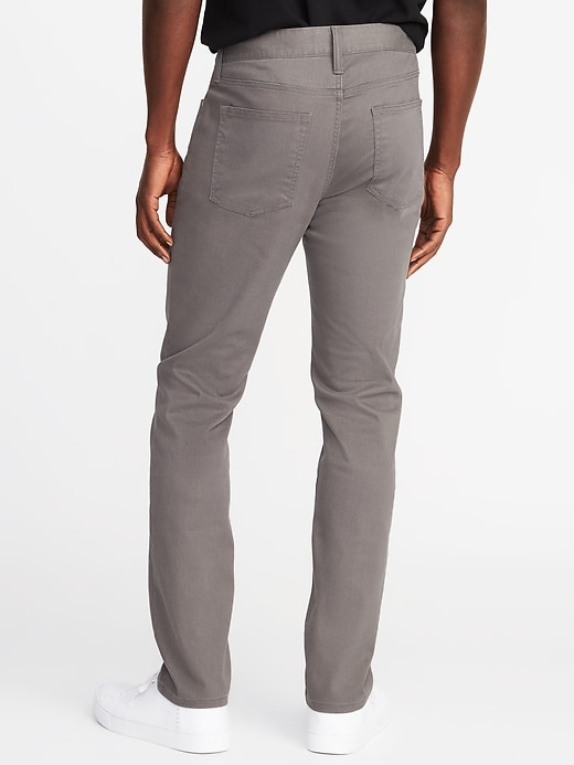 View large product image 2 of 2. Slim Built-In Flex All-Temp Twill Five-Pocket Pants