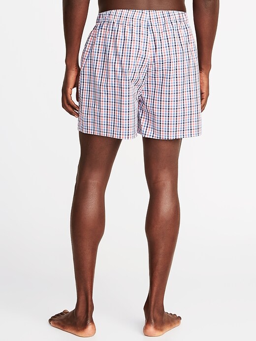 View large product image 2 of 2. Plaid Poplin Boxers