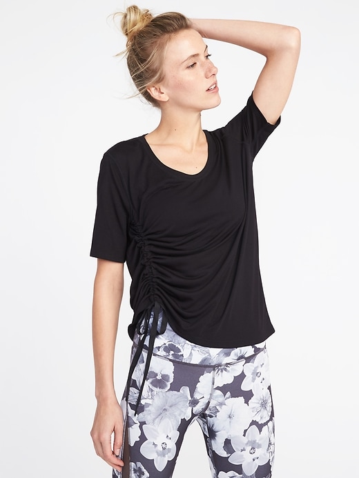 View large product image 1 of 1. Relaxed Side-Tie Top for Women