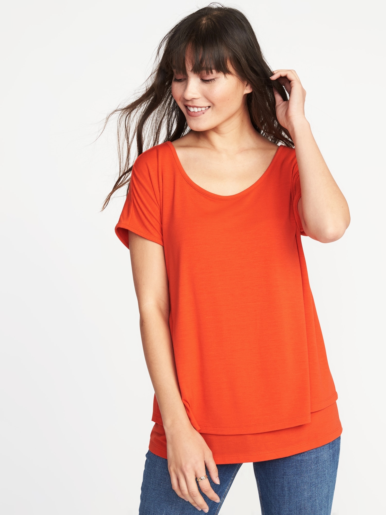 Maternity Double-Layer Nursing Top | Old Navy