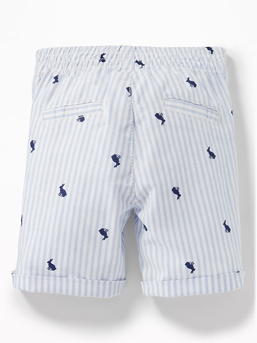 View large product image 2 of 2. Patterned Rolled-Cuff Oxford Shorts for Baby