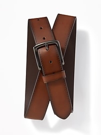 Buy Men Navy Textured Leather Belt Online - 704995