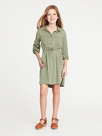 View large product image 3 of 3. Utility Shirt Dress for Girls