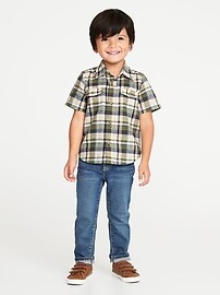 View large product image 3 of 4. Plaid Pocket Shirt for Toddler Boys
