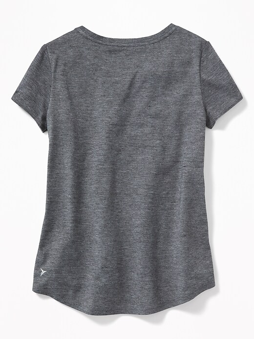 View large product image 2 of 3. Graphic Twist-Sleeve Hi-Lo Tee for Girls