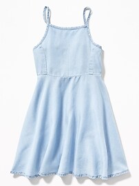 View large product image 3 of 3. Chambray Cami Dress for Toddler Girls